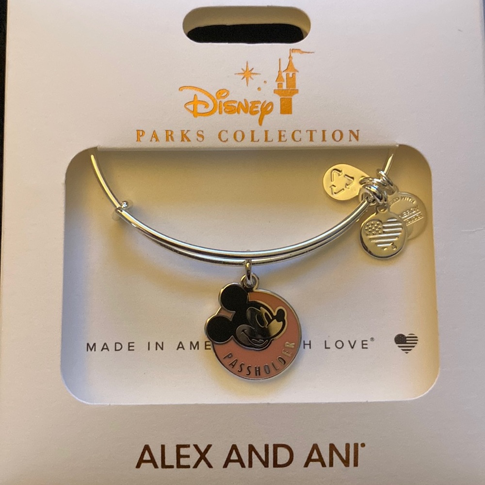 BRAND NEW Alex and Ani Mickey Mouse Pass-holder bracelet